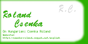 roland csenka business card